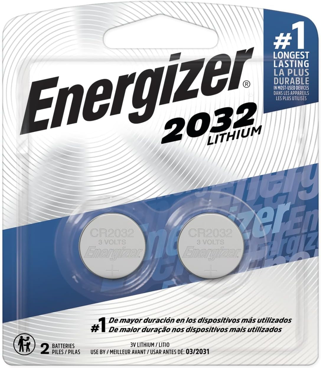 2032 Batteries, Lithium CR2032 Battery, 2 Count