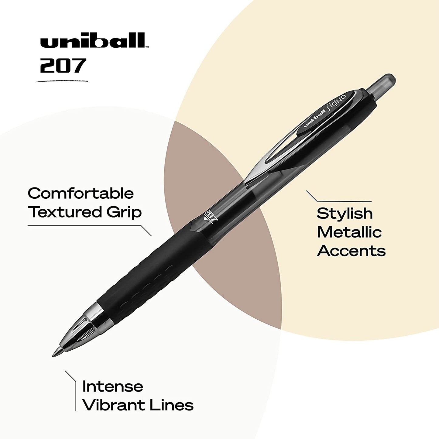 Uniball Signo 207 Gel Pen 36 Pack, 0.7Mm Medium Black Pens, Gel Ink Pens | Office Supplies Sold by Uniball Are Pens, Ballpoint Pen, Colored Pens, Gel Pens, Fine Point, Smooth Writing Pens