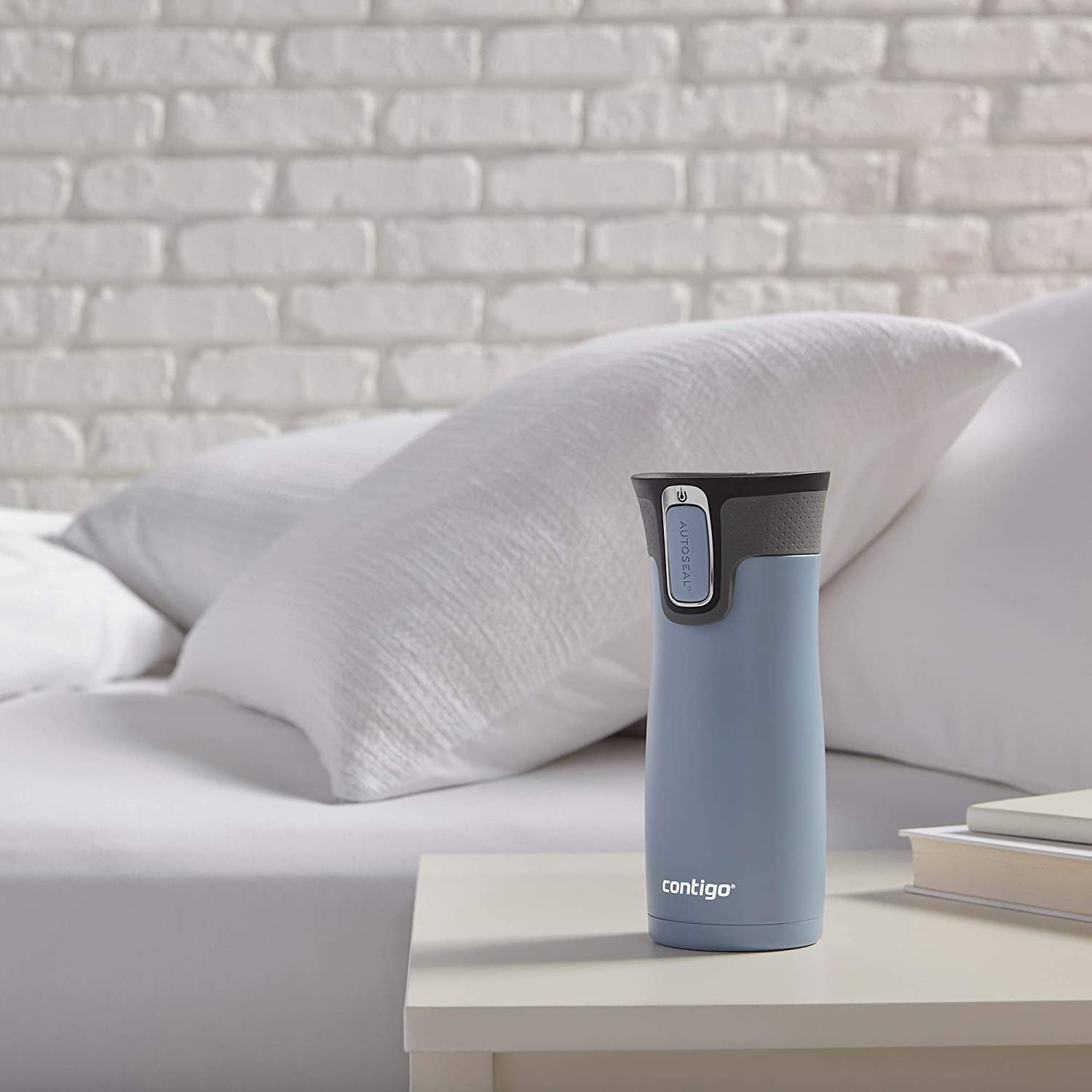 West Loop Stainless Steel Vacuum-Insulated Travel Mug with Spill-Proof Lid, Keeps Drinks Hot up to 5 Hours and Cold up to 12 Hours, 16Oz Deep Blue
