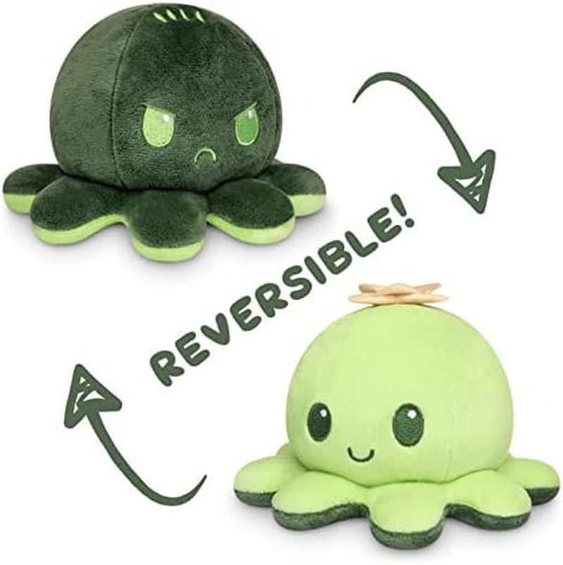 - the Original Reversible Octopus Plushie - Cactus + Succulent - Cute Sensory Fidget Stuffed Animals That Show Your Mood 4X4X3
