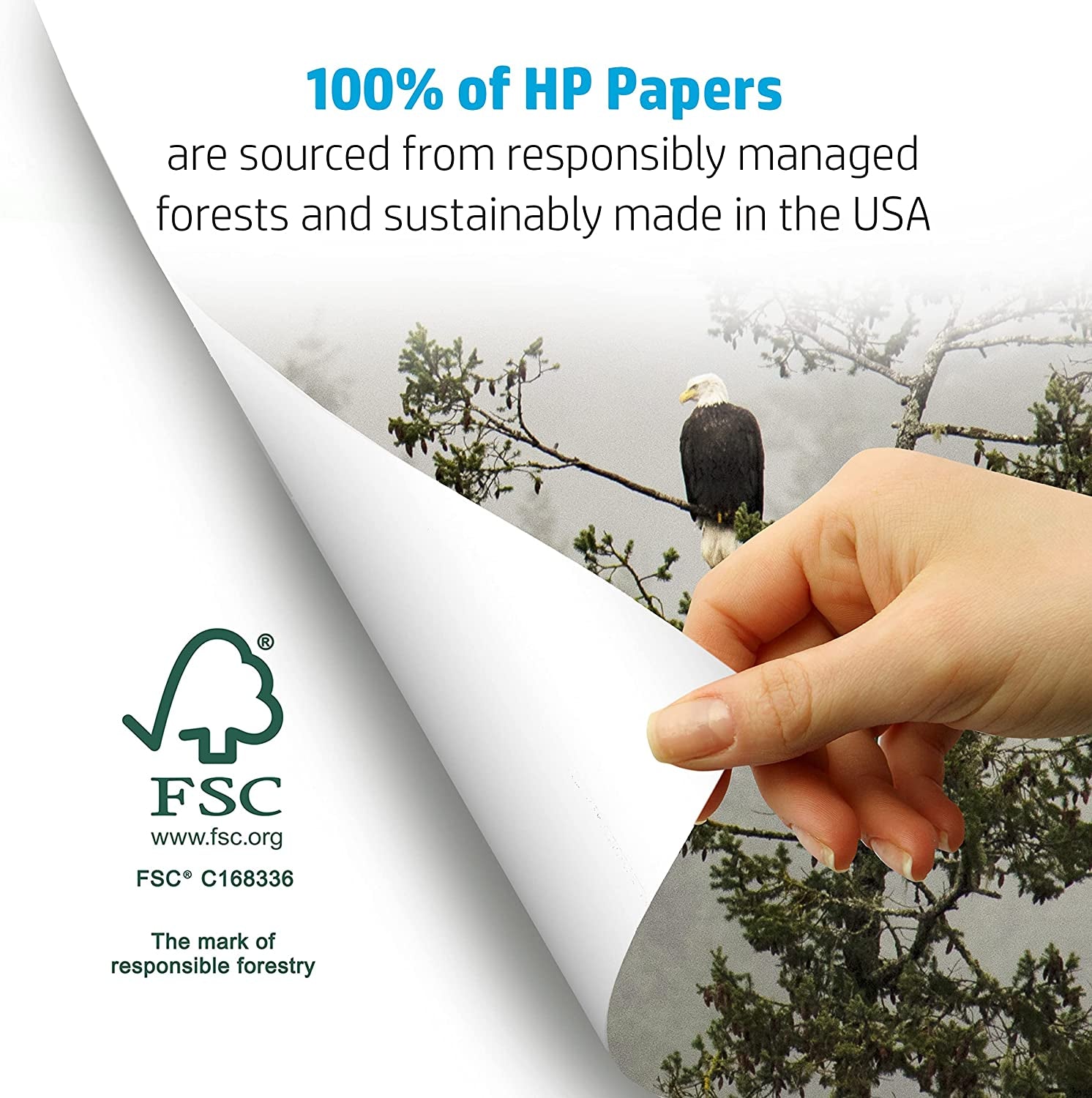 | 8.5 X 11 Paper | Office 20 Lb | 5 Ream Case - 2500 Sheets | 92 Bright | Made in USA-FSC Certified | 112150C