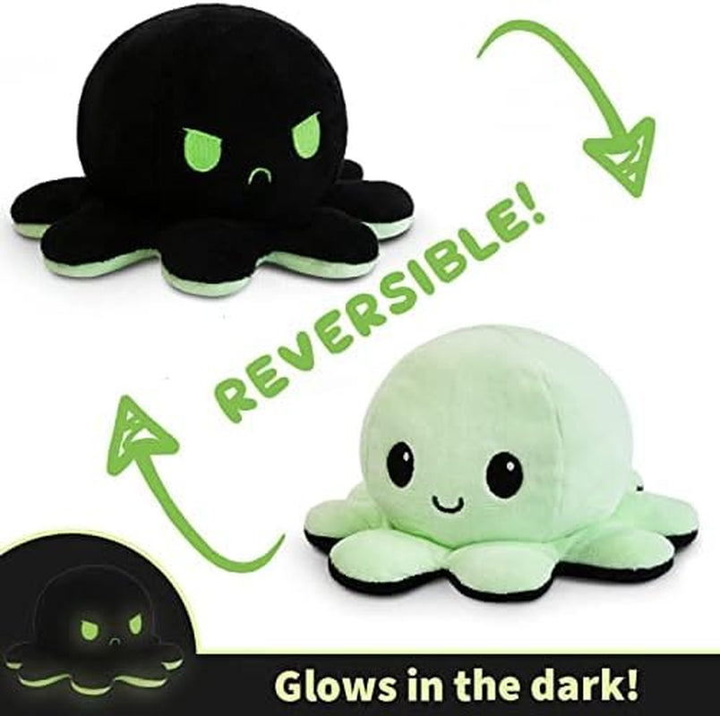 - the Original Reversible Octopus Plushie - Glow in the Dark - Cute Sensory Fidget Stuffed Animals That Show Your Mood