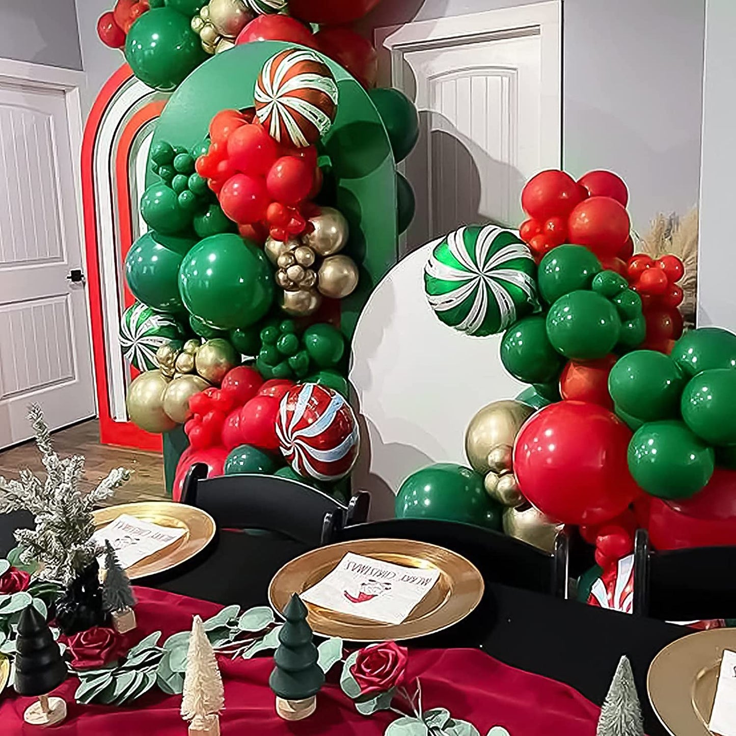 129Pcs Dark Green Balloons Different Sizes 18 12 10 5 Inches Green Latex Balloon Garland Arch for Masquerade Party Decorations Birthday Baby Shower Wedding Party Supplies
