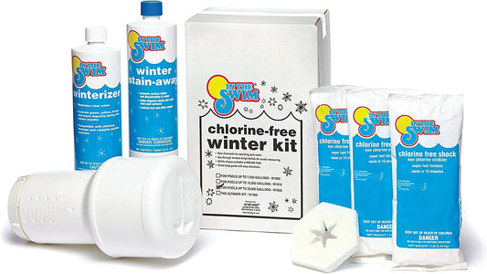 Pool Closing Kit - Winterizing Chemicals for above Ground and In-Ground Pools - up to 35,000 Gallons White