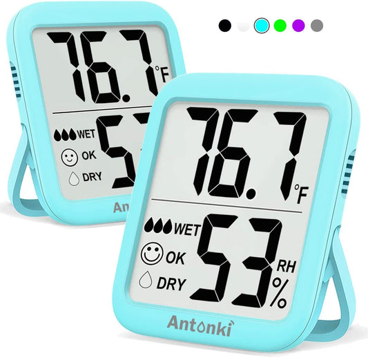 Room Thermometer for Home, 2 Pack Digital Temperature and Humidity Monitors, Indoor Hygrometer Sensor, Humidity Gauge, Humidity Meter for Baby Room, Terrarium, Incubator, Greenhouse