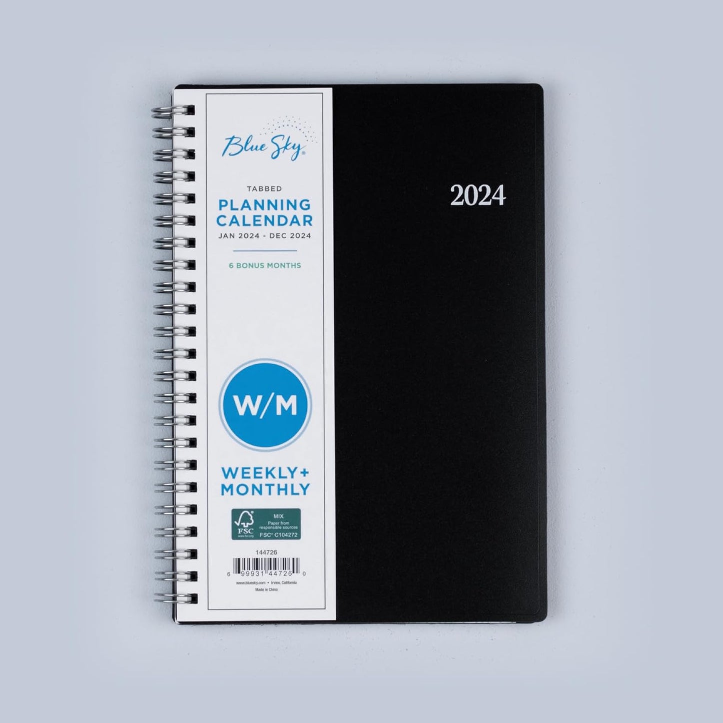 2024 Weekly and Monthly Planner, January - December, 5" X 8", Flexible Cover, Wirebound, Enterprise (144726)