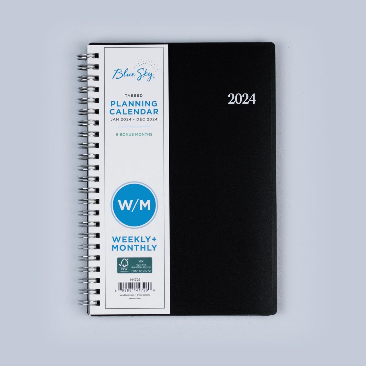2024 Weekly and Monthly Planner, January - December, 5" X 8", Flexible Cover, Wirebound, Enterprise (144726)