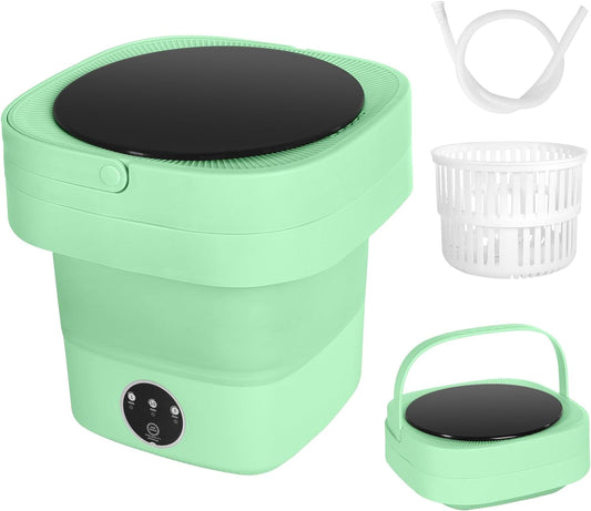 Portable Washing Machine and Dryer Combo, 6.5L Mini Folding Washing Machine Portable with Disinfection Function, Small Portable Washer and Dryer Combo for Apartments, Dorm, Camping, RV, Travel Laundry