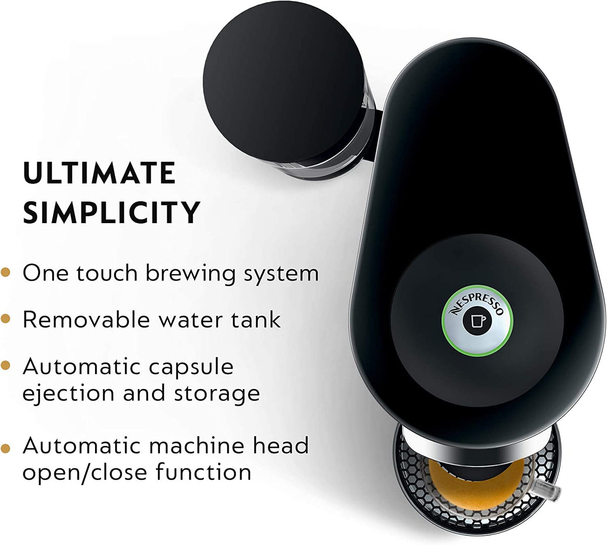 Nespresso Vertuoplus Deluxe Coffee and Espresso Machine by , Piano Black