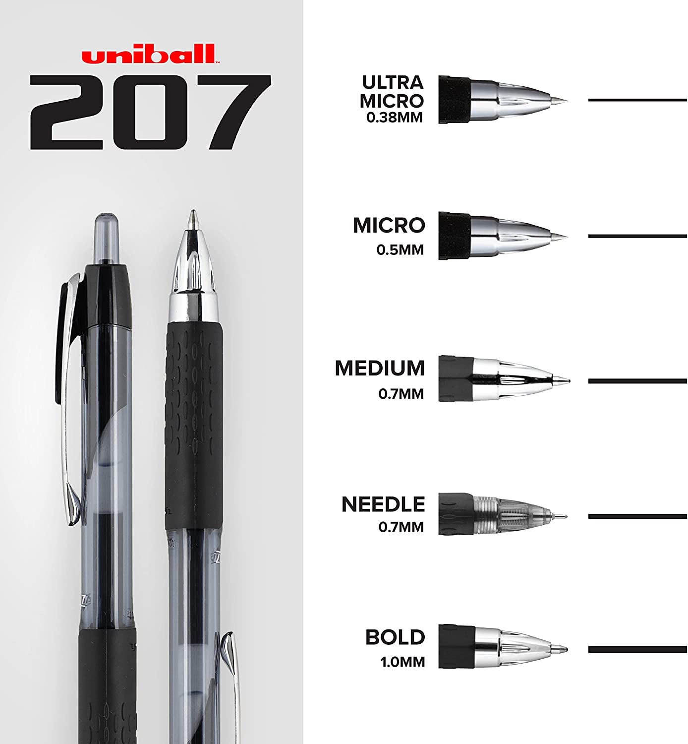 Uniball Signo 207 Gel Pen 12 Pack, 0.7Mm Medium Blue Pens, Gel Ink Pens Office Supplies Sold by Uniball Are Pens, Ballpoint Pen, Colored Pens, Gel Pens, Fine Point, Smooth Writing Pens