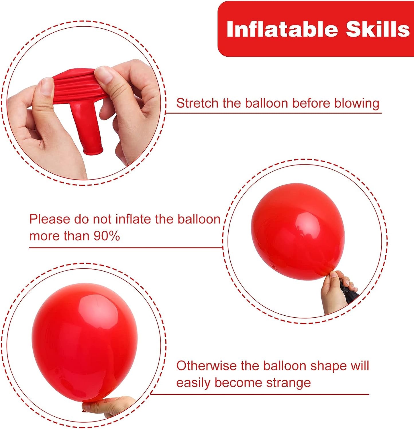 129Pcs Red Balloons Different Sizes 18 12 10 5 Inch for Garland Arch, Premium Red Latex Balloons for Birthday Party Wedding Valentine'S Day Baby Shower Party Decoration