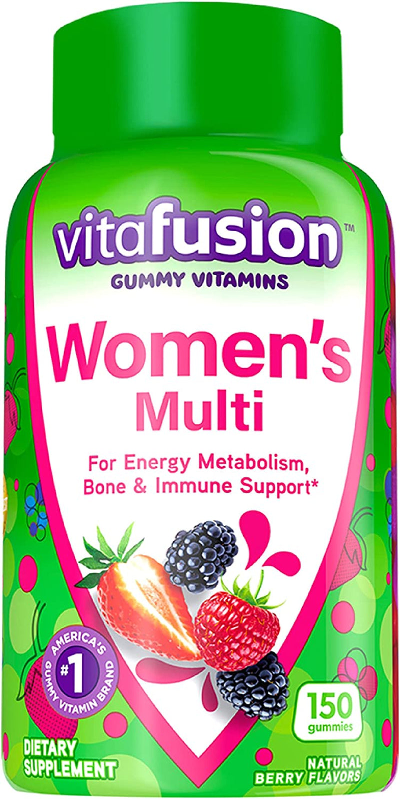 Womens Multivitamin Gummies, Berry Flavored Daily Vitamins for Women with Vitamins A, C, D, E, B-6 and B-12, America’S Number 1 Gummy Vitamin Brand, 75 Days Supply, 150 Count