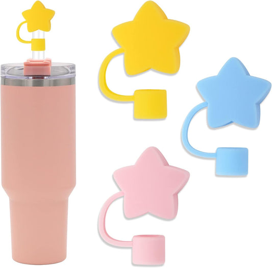 3Pcs Straw Covers Cap for 10Mm Straws, Stanley Straw Cover, Dust-Proof Drinking Straw Reusable Straw Tips Lids