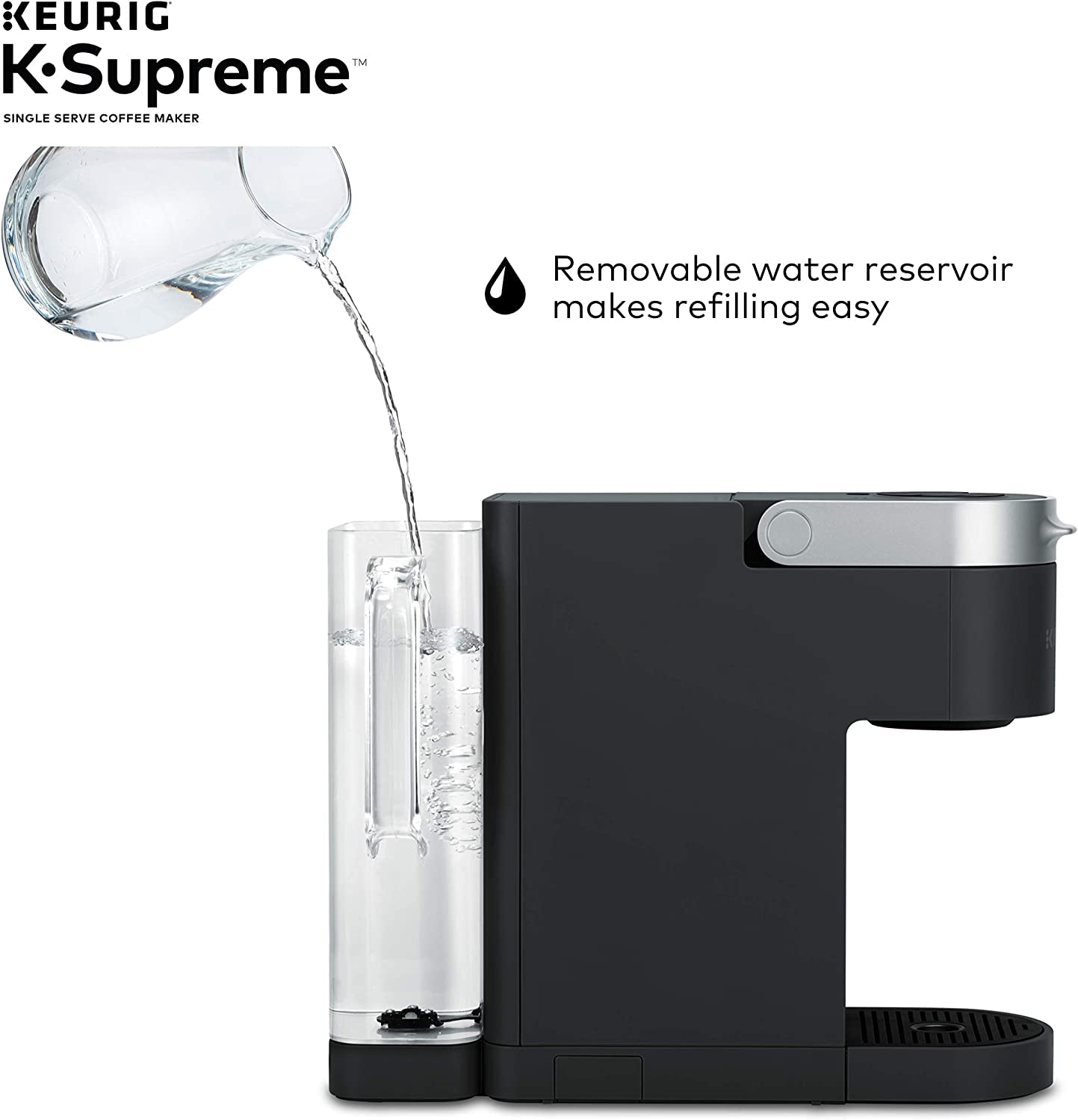 ® K-Supreme Single Serve K-Cup Pod Coffee Maker, Multistream Technology, Black