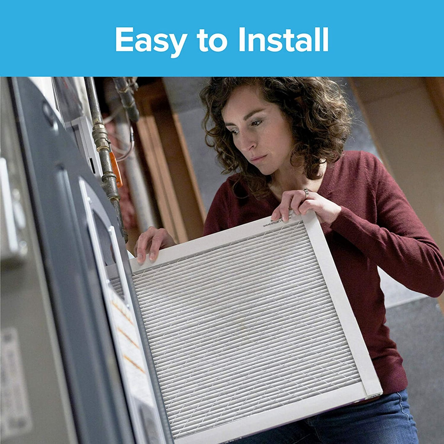 20X25X1, AC Furnace Air Filter, MPR 1000, Micro Allergen Defense, 2-Pack (Exact Dimensions 19.688 X 24.688 X 0.84)