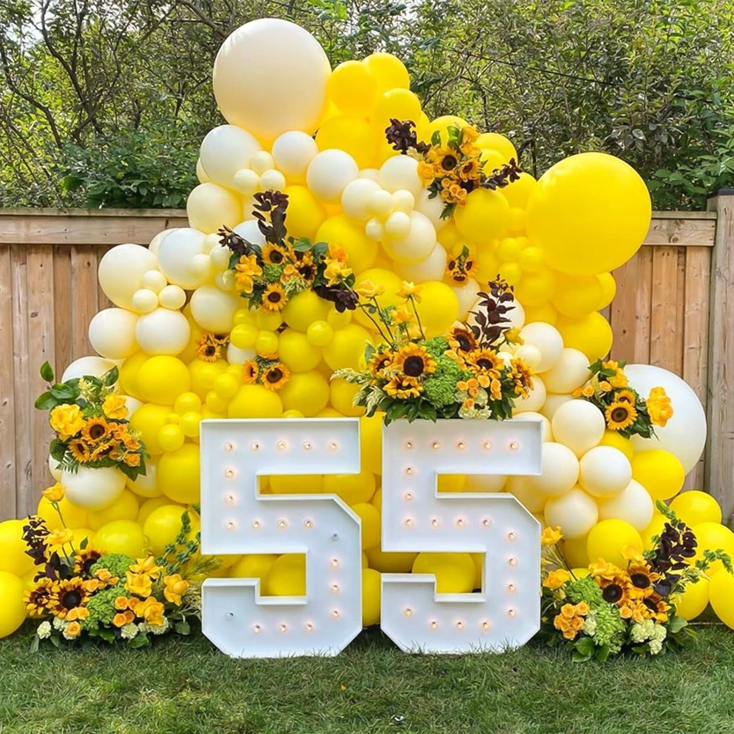 129Pcs Yellow Balloons Different Sizes 18 12 10 5 Inch Latex Balloon Garland Arch for Masquerade Party Decoration Gender Reveal Graduation Anniversary Baby Shower Mickey Theme Party Supplies