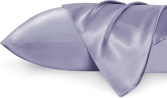 Satin Pillowcase Standard Set of 2 - Icelandic Blue Silky Pillow Cases for Hair and Skin 20X26 Inches, Pillow Covers with Envelope Closure, Similar to Silk Pillow Cases, Gifts for Women Men