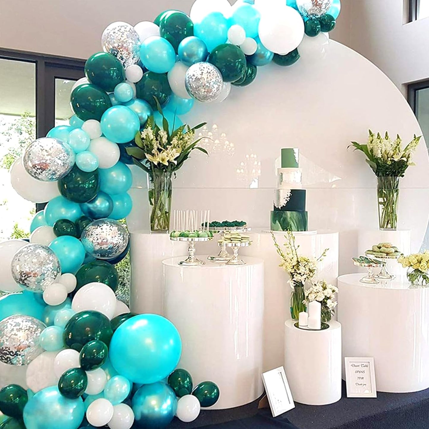 129Pcs Teal Blue Balloons Different Sizes 18 12 10 5 Inch Latex Turquoise Teal Balloon Garland Arch for Party Decoration Birthday Wedding Engagements Anniversary Baby Shower Party Supplies