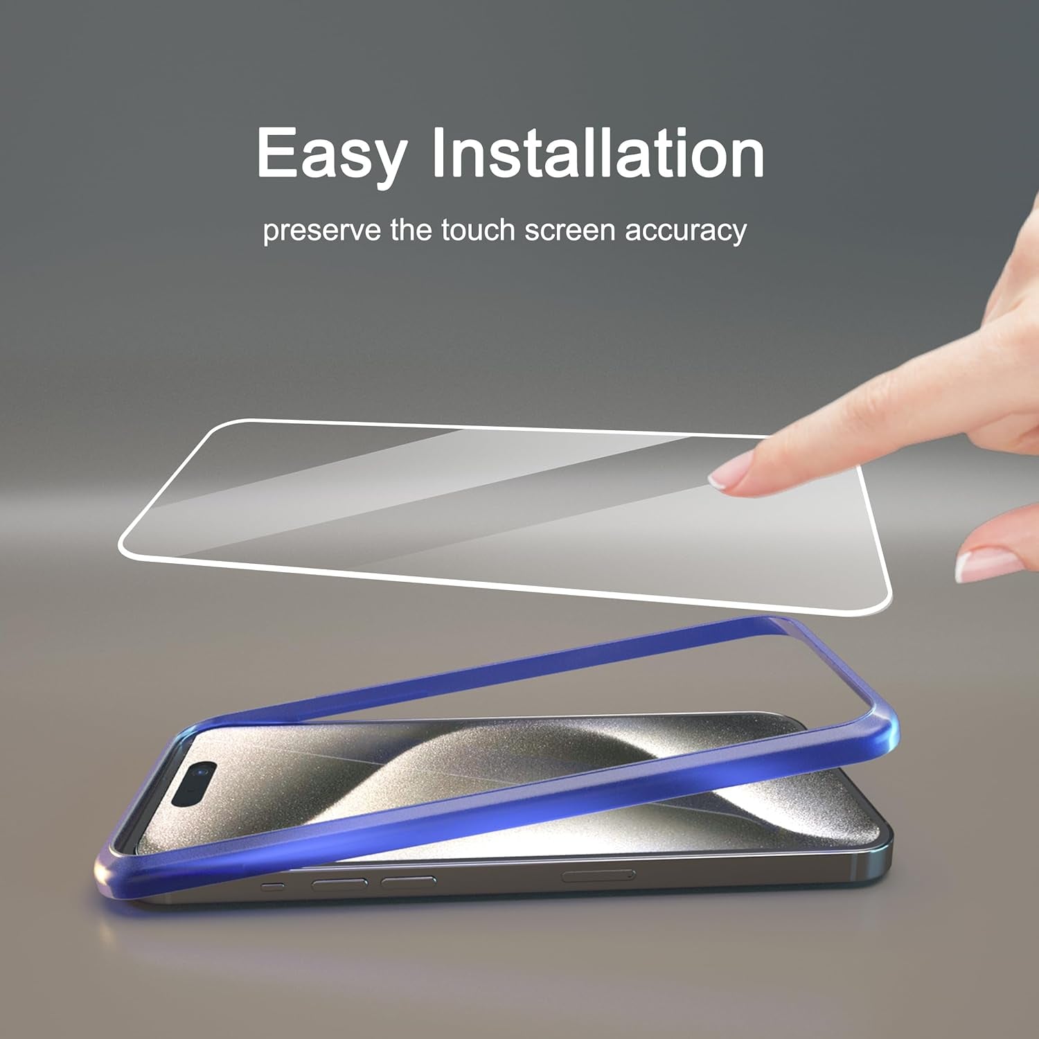 3 Pack Screen Protector for Iphone 15 plus [6.7 Inch] + 3 Pack Camera Lens Protector with Installation Frame,Case Friendly Tempered Glass Film,[9H Hardness] - HD[6 Pack]