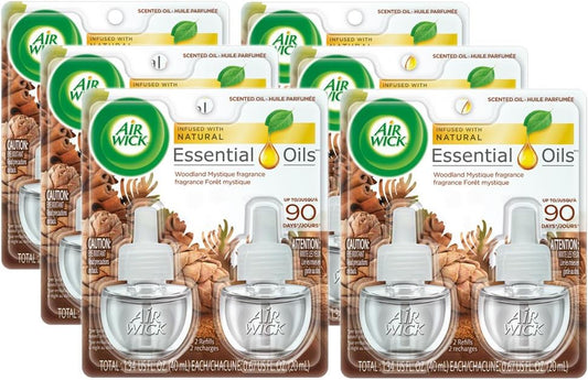 Scented Oil Refills, Woodland Mystique, Air Freshener, 2 Count (Pack of 6)