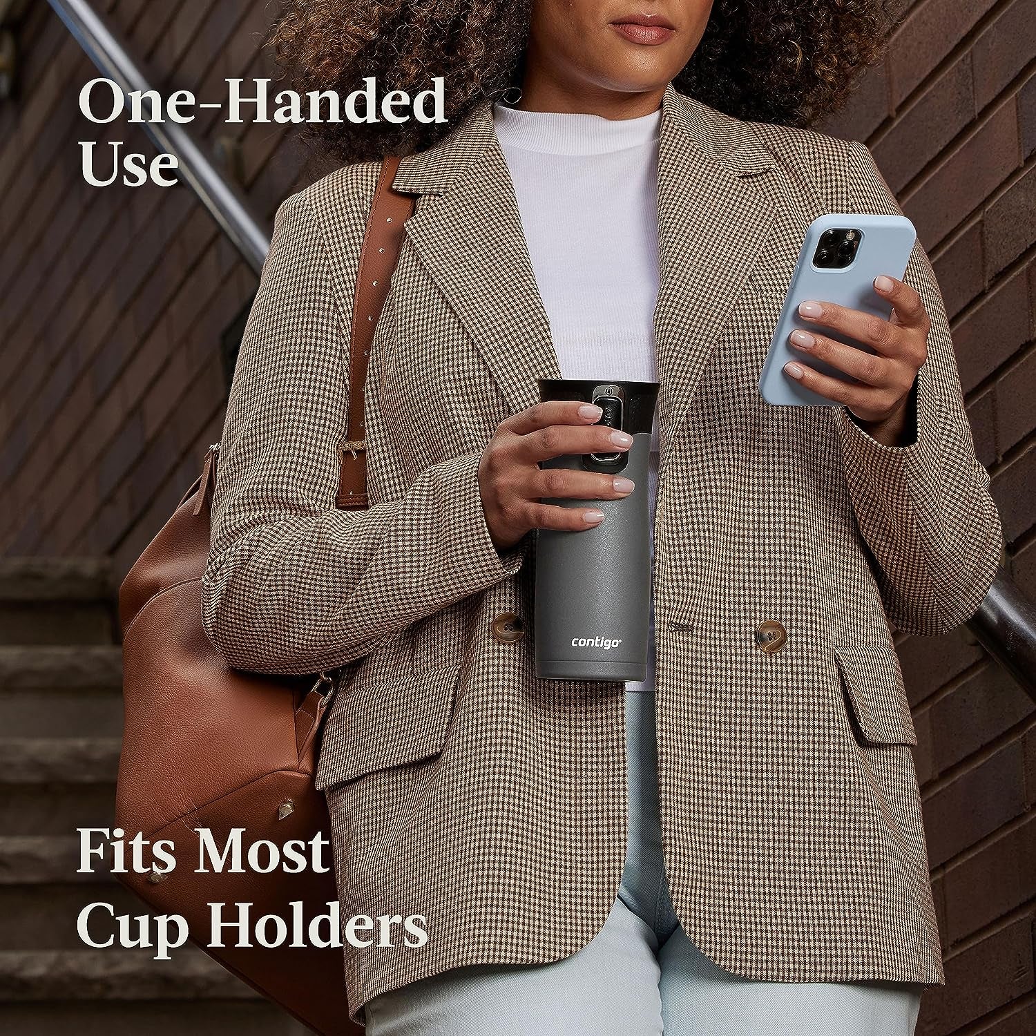 West Loop Stainless Steel Vacuum-Insulated Travel Mug with Spill-Proof Lid, Keeps Drinks Hot up to 5 Hours and Cold up to 12 Hours, 16Oz 2-Pack, Agave Metallic & Sake Metallic