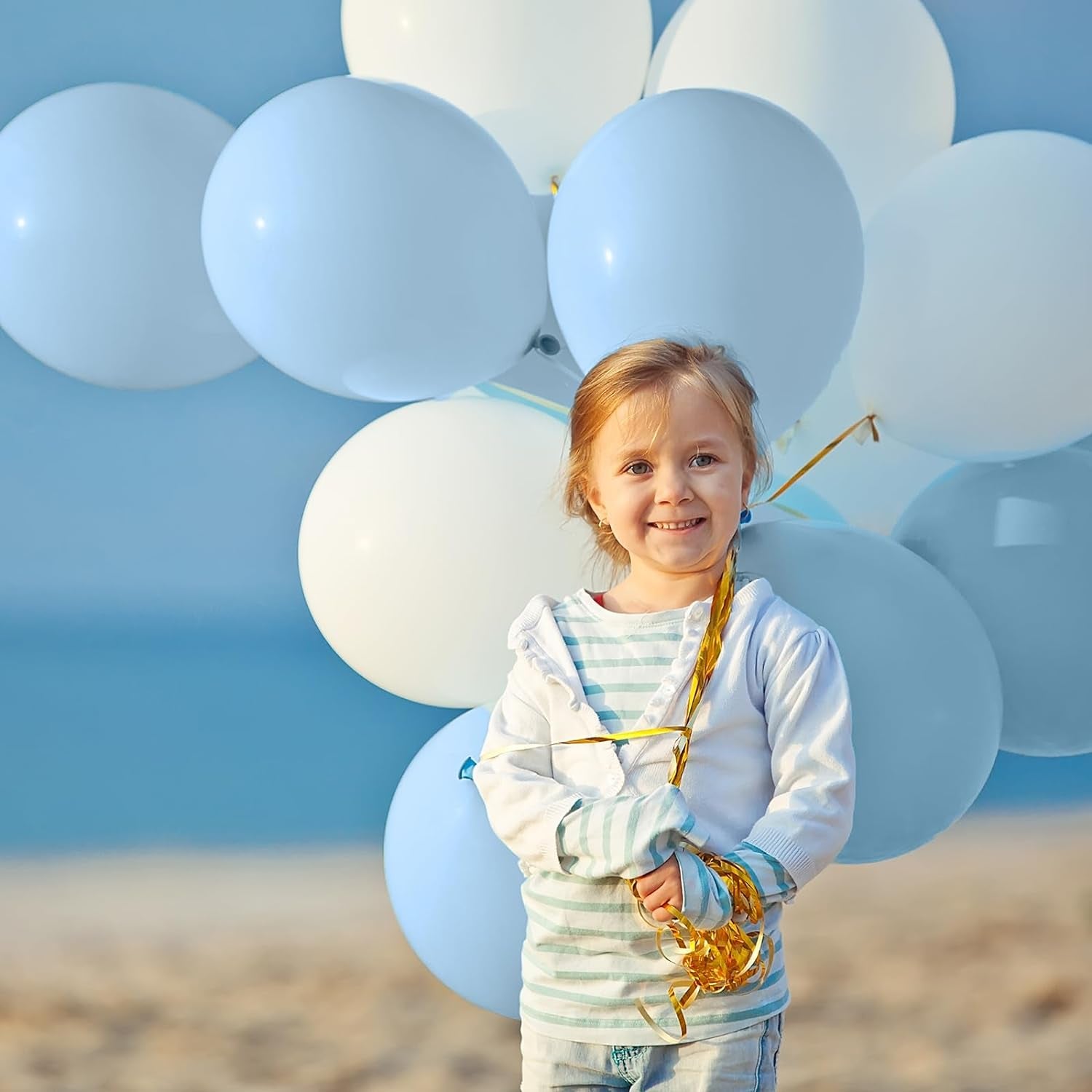 129Pcs Dusty Blue Balloons Different Sizes 18 12 10 5 Inch Latex Haze Blue Balloon Garland Arch for Party Decoration Birthday Wedding Engagements Anniversary Baby Shower Party Supplies