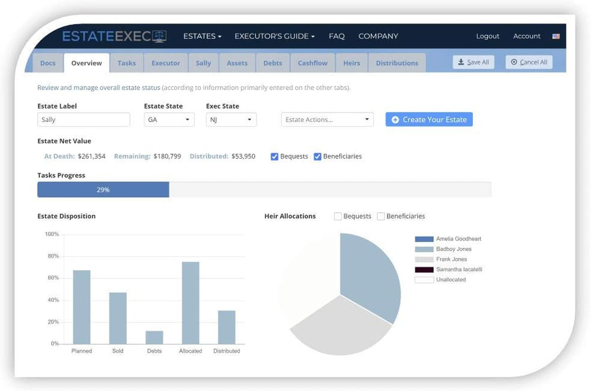 Estate Executor Online Software