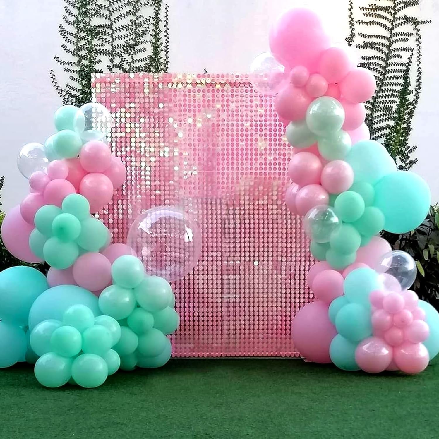 129Pcs Clear Balloons Different Sizes 18 12 10 5 Inches for Garland Arch, Transparent Balloons for Birthday Baby Shower Gender Reveal Wedding Party Decoration