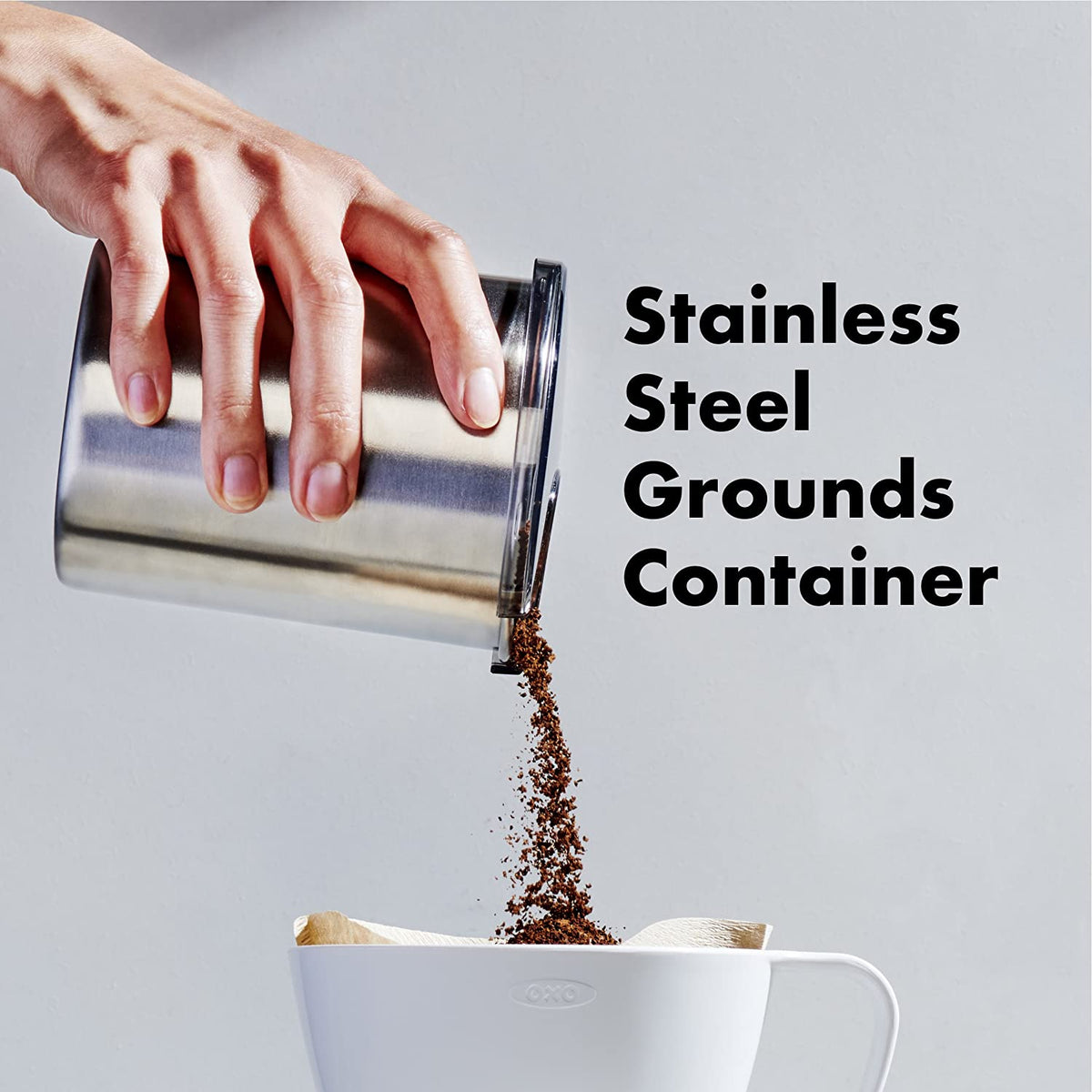 Brew Conical Burr Coffee Grinder , Silver