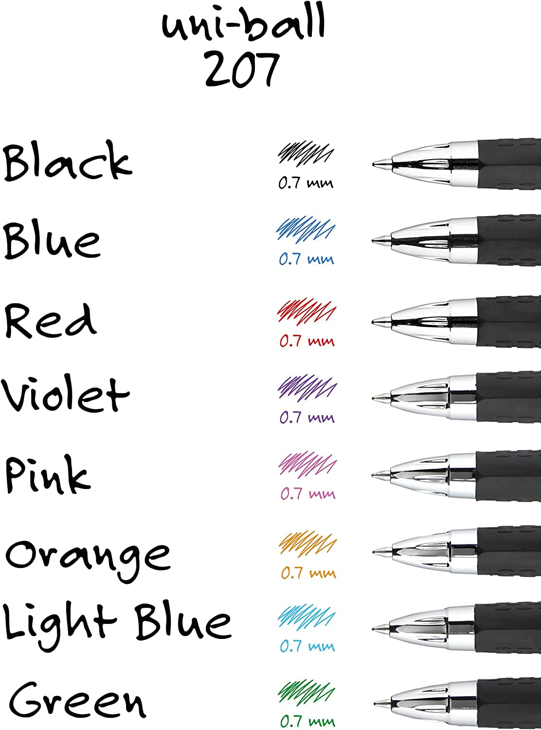 Uniball Signo 207 Gel Pen 12 Pack, 0.7Mm Medium Blue Pens, Gel Ink Pens Office Supplies Sold by Uniball Are Pens, Ballpoint Pen, Colored Pens, Gel Pens, Fine Point, Smooth Writing Pens