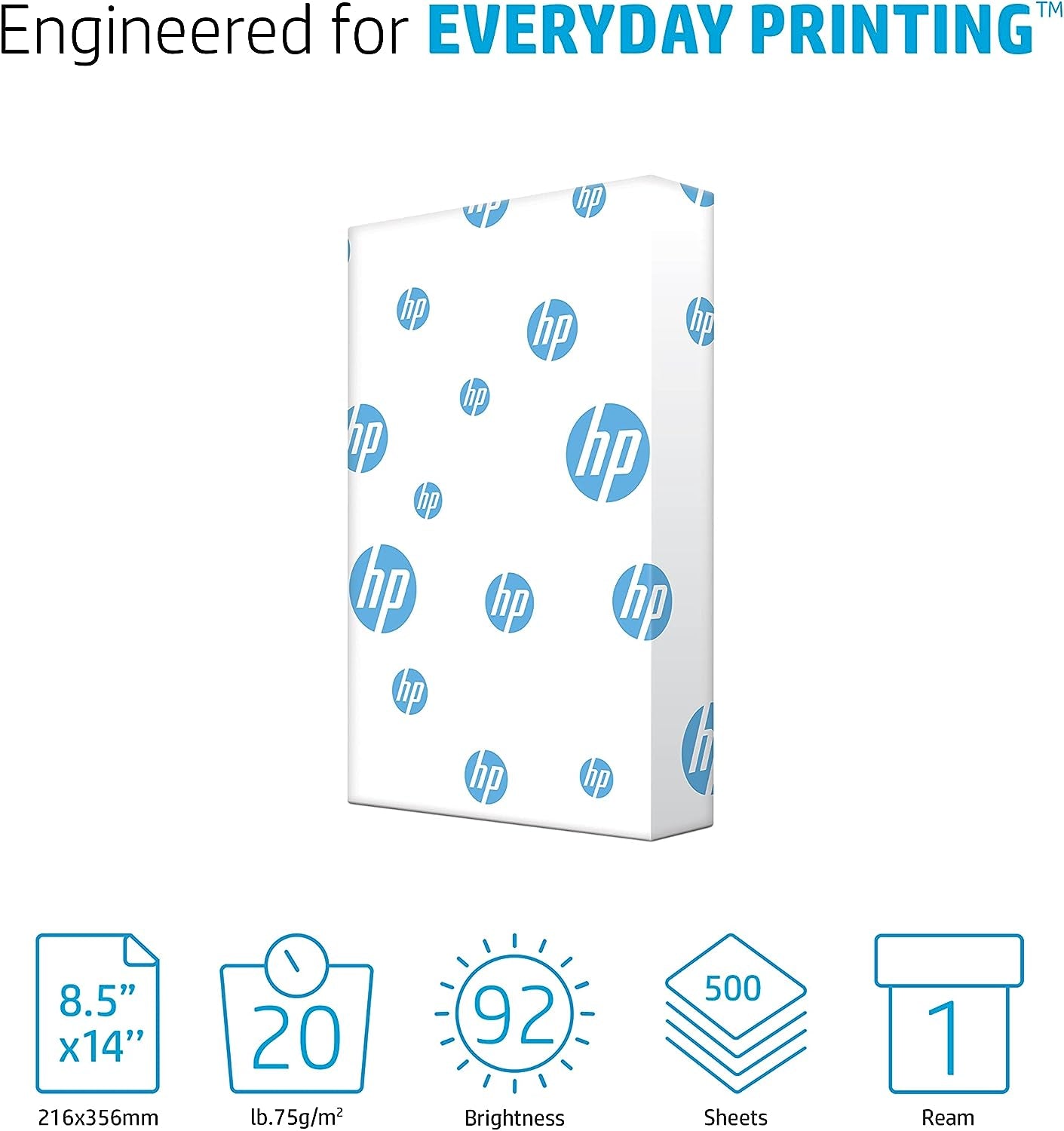| 8.5 X 14 Paper | Office 20 Lb | 1 Ream - 500 Sheets | 92 Bright | Made in USA - FSC Certified | 001422R