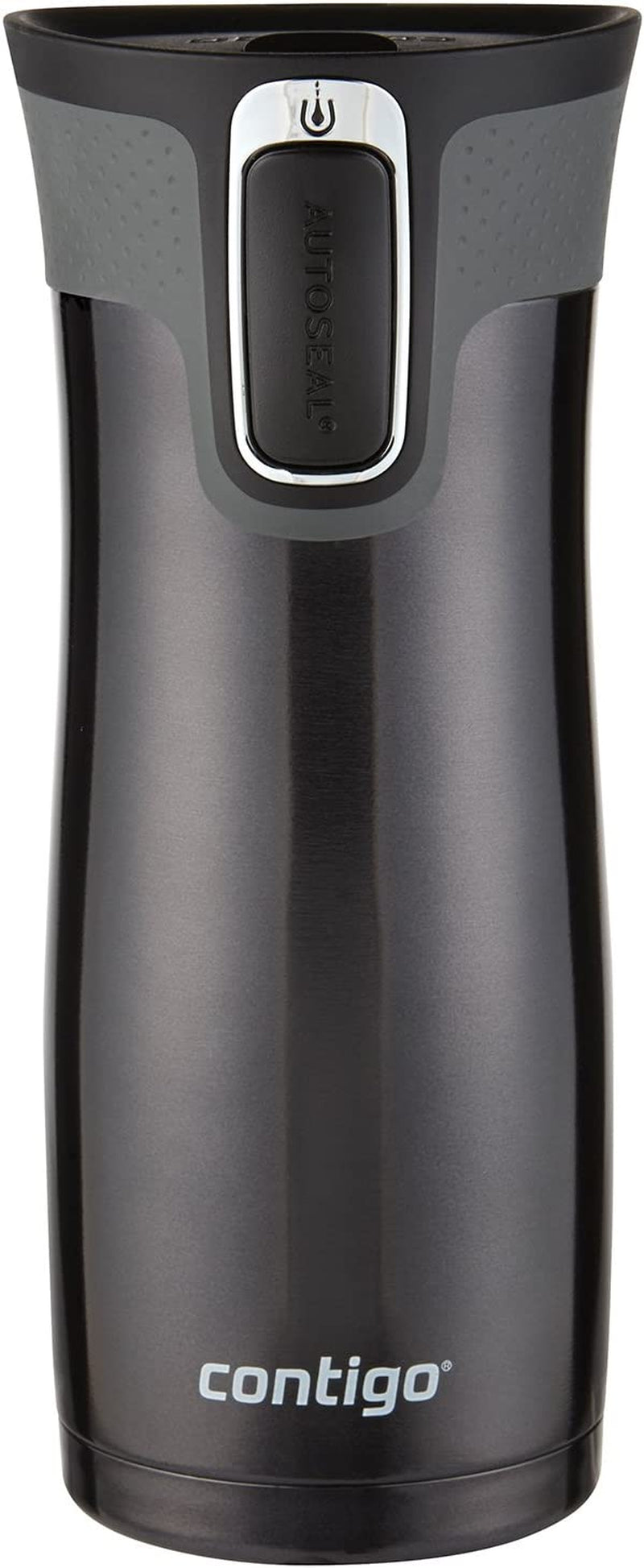 West Loop Stainless Steel Vacuum-Insulated Travel Mug with Spill-Proof Lid, Keeps Drinks Hot up to 5 Hours and Cold up to 12 Hours, 16Oz Black
