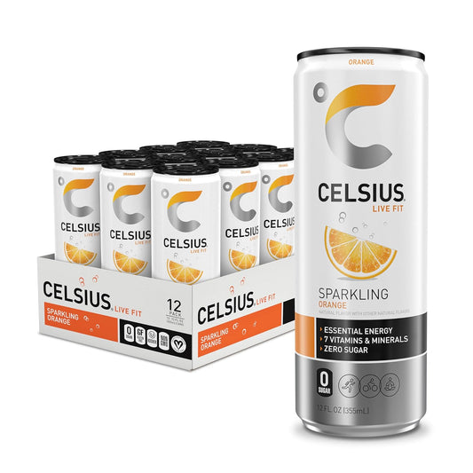 Sparkling Orange, Functional Essential Energy Drink 12 Fl Oz (Pack of 12)