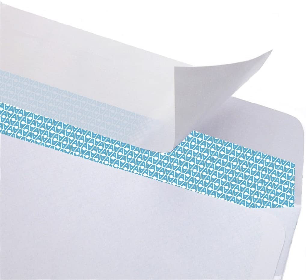 40#10 Security Tinted Self-Seal Envelopes - No Window, Enveguard, Size 4-1/8 X 9-1/2 Inches - White - 24 LB - 40 Count (34140)