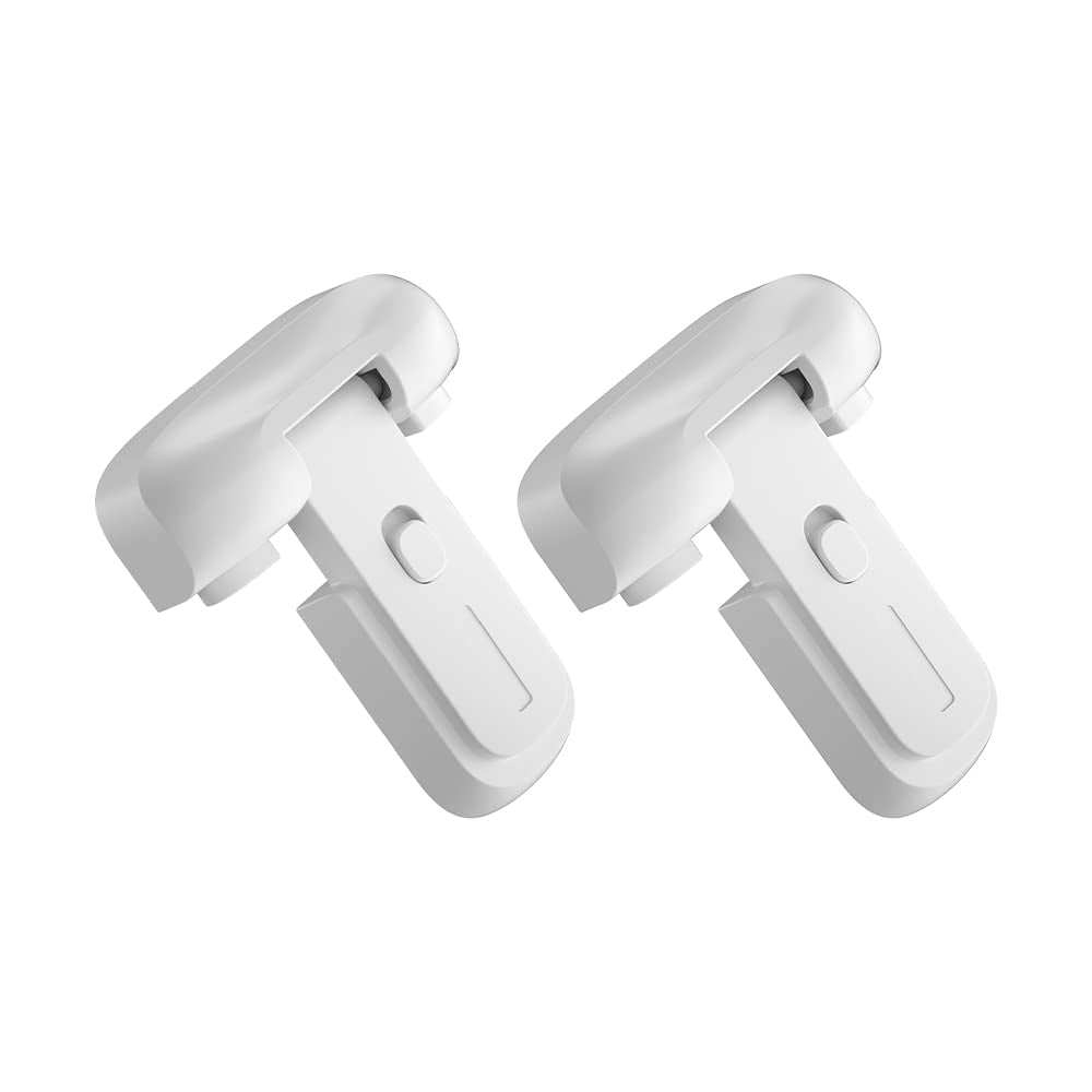 2 Pcs Baby Safety Fridge Lock, Child Proof Refrigerator Freezer Door Lock, Protect Refrigerators with Damaged Sealing Strips ( White )