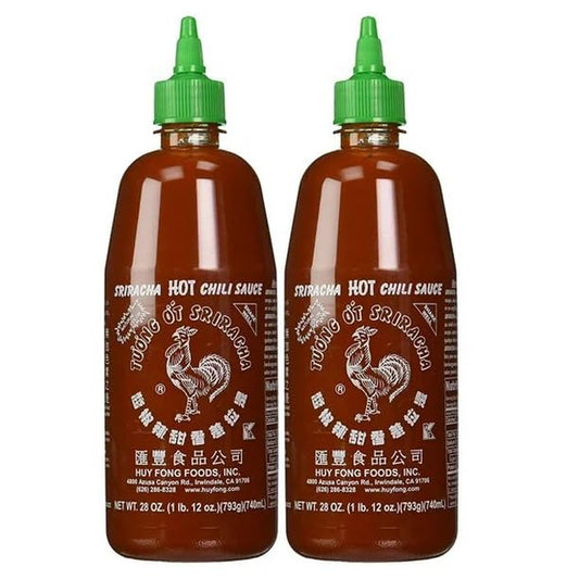 Sriracha Hot Chili Sauce Pack of 2 (28 Oz)