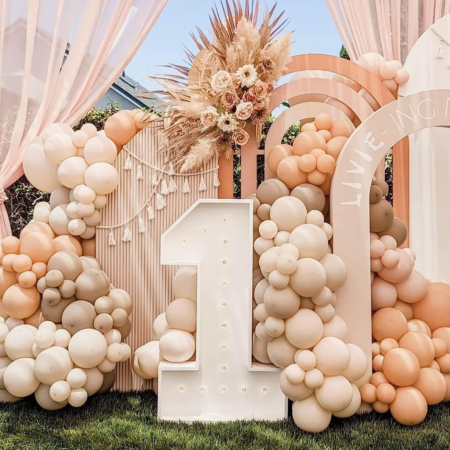 129Pcs Sand White Balloons Different Sizes 18 12 10 5 Inches for Garland Arch, Premium White Latex Balloons for Birthday Party Graduation Wedding Anniversary Baby Shower Party Decoration