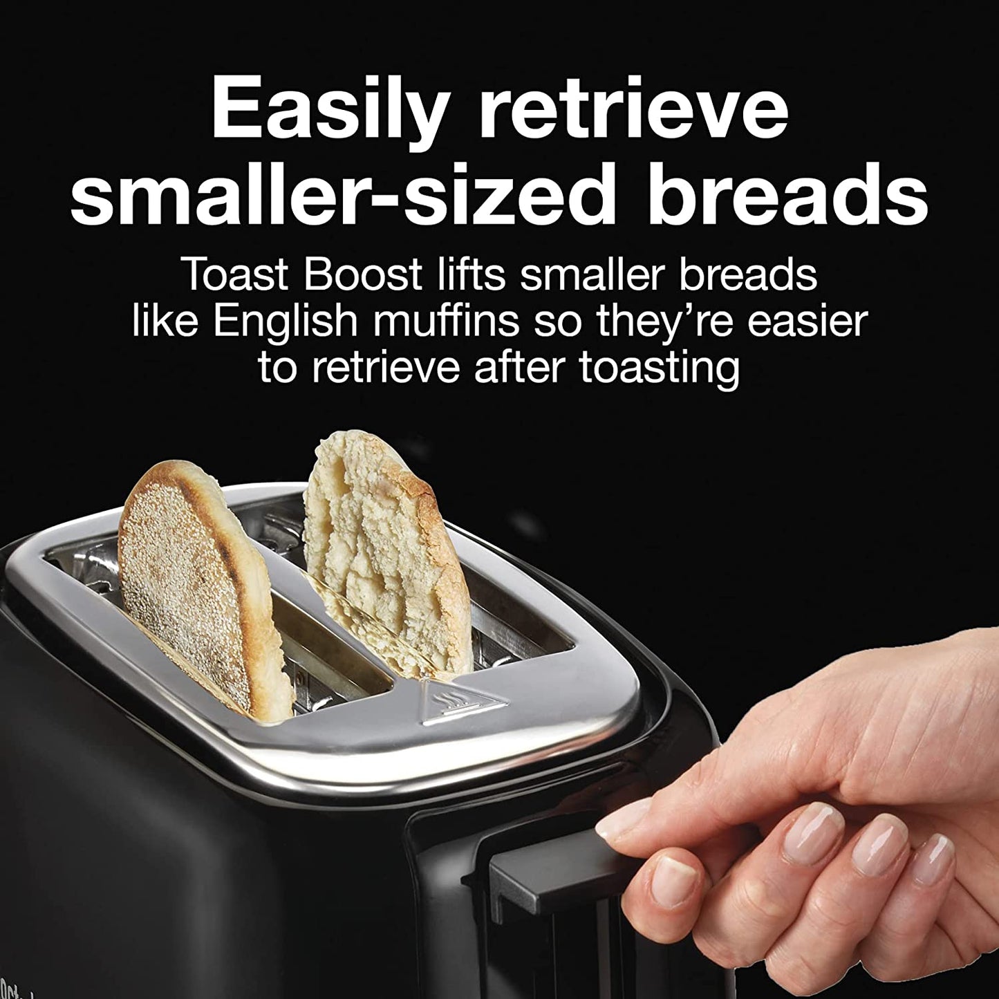 2-Slice Toaster with Extra Wide Slots for Bagels, Cool-Touch Walls, Shade Selector, Toast Boost, Auto Shut-Off and Cancel Button, Black (22305)