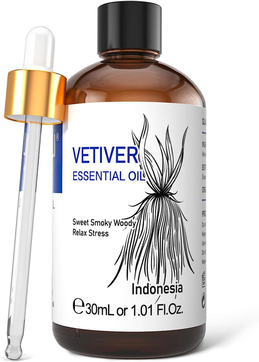 Vetiver Essential Oil for Diffuser, Fragrant, Perfume, Candle Making 30Ml (1 Fl Oz)