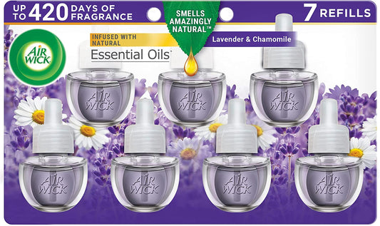 Plug in Scented Oil Refill, 7 Ct, Lavender, Air Freshener, Essential Oils