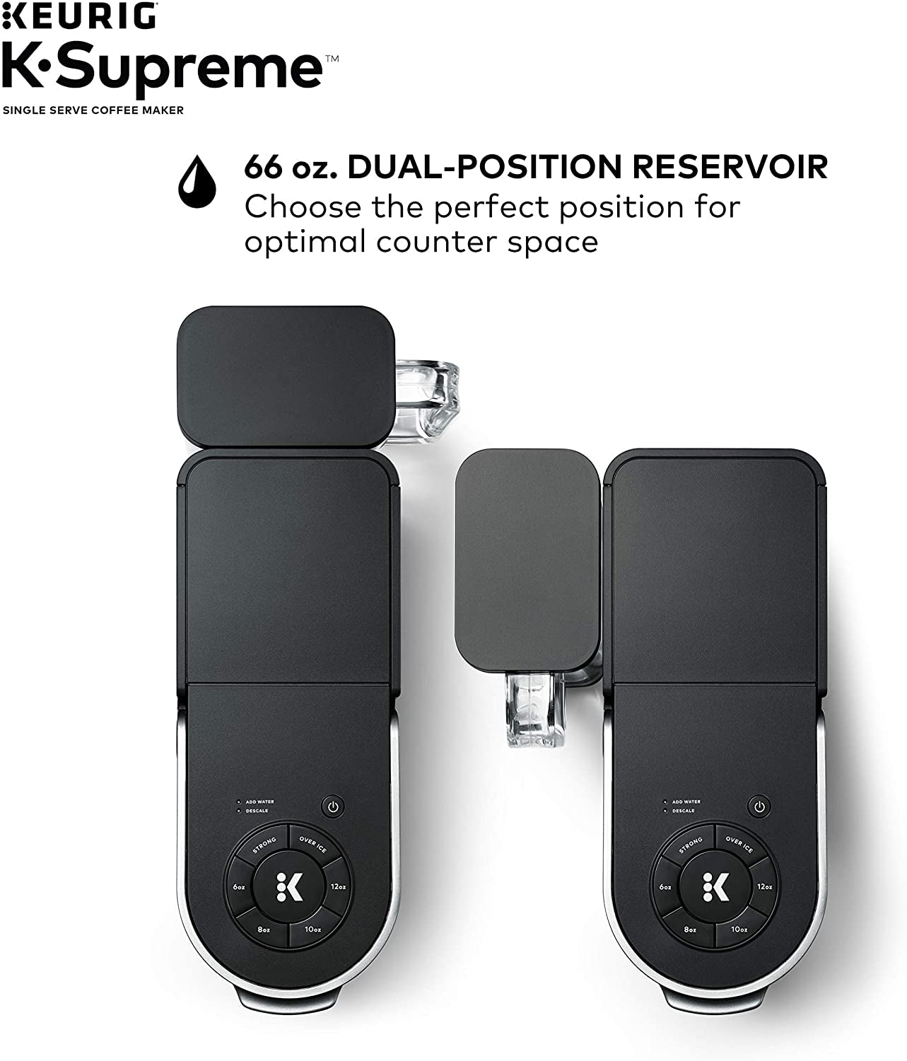 ® K-Supreme Single Serve K-Cup Pod Coffee Maker, Multistream Technology, Black