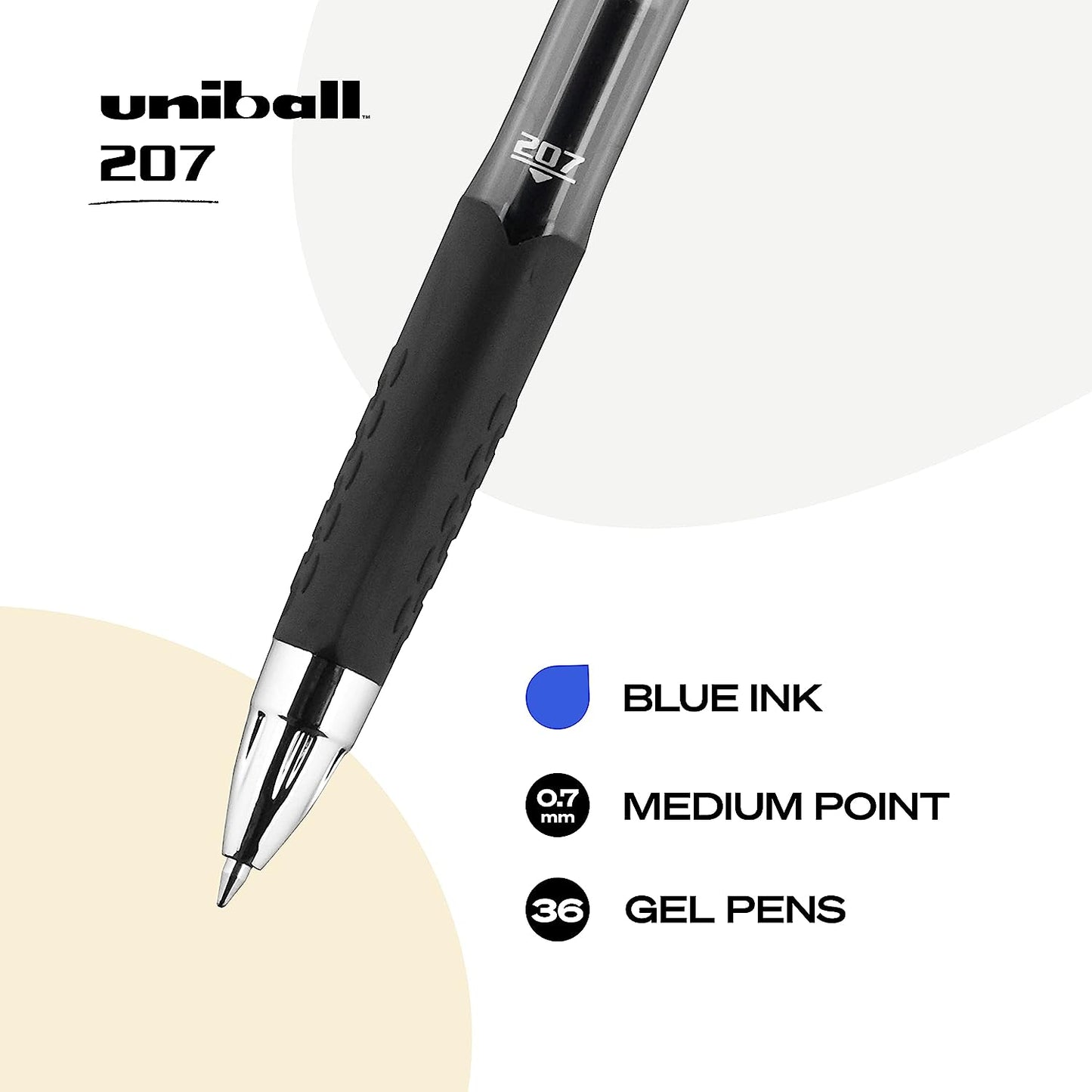 Uniball Signo 207 Gel Pen 36 Pack, 0.7Mm Medium Blue Pens, Gel Ink Pens | Office Supplies Sold by Uniball Are Pens, Ballpoint Pen, Colored Pens, Gel Pens, Fine Point, Smooth Writing Pens