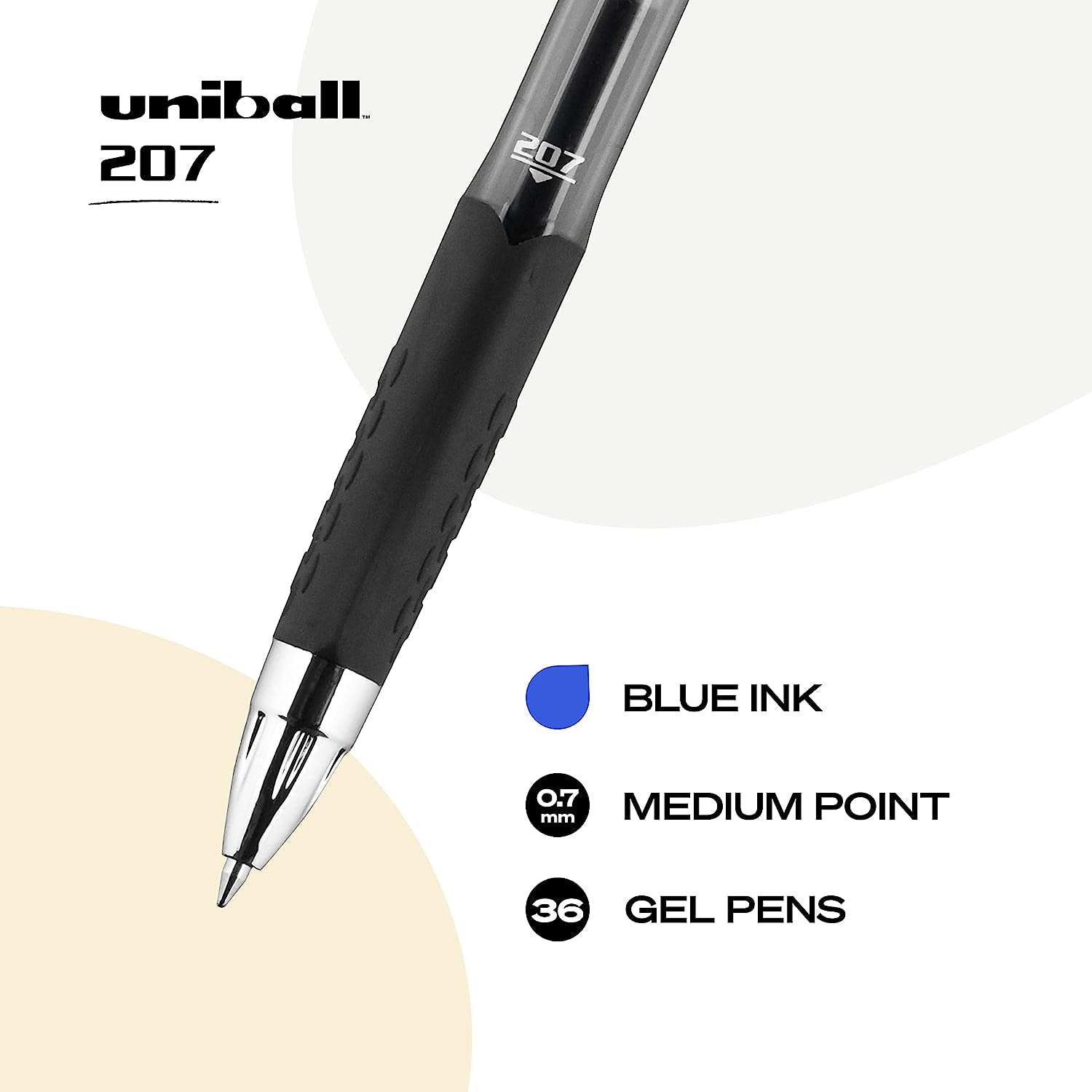 Uniball Signo 207 Gel Pen 36 Pack, 0.7Mm Medium Blue Pens, Gel Ink Pens | Office Supplies Sold by Uniball Are Pens, Ballpoint Pen, Colored Pens, Gel Pens, Fine Point, Smooth Writing Pens