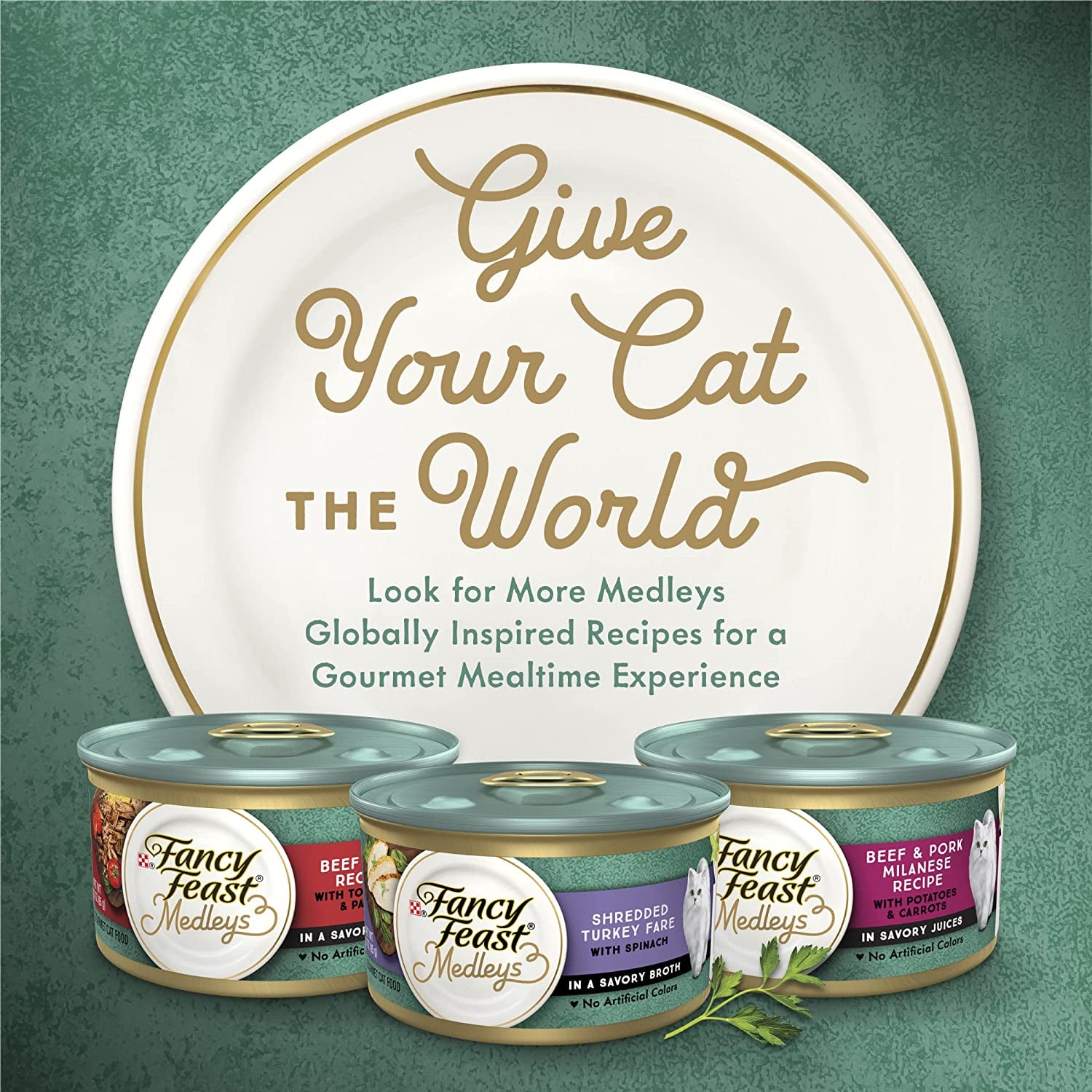 Wet Cat Food, Medleys Shredded Wild Salmon Fare with Spinach in a Savory Cat Food Broth - (24) 3 Oz. Cans