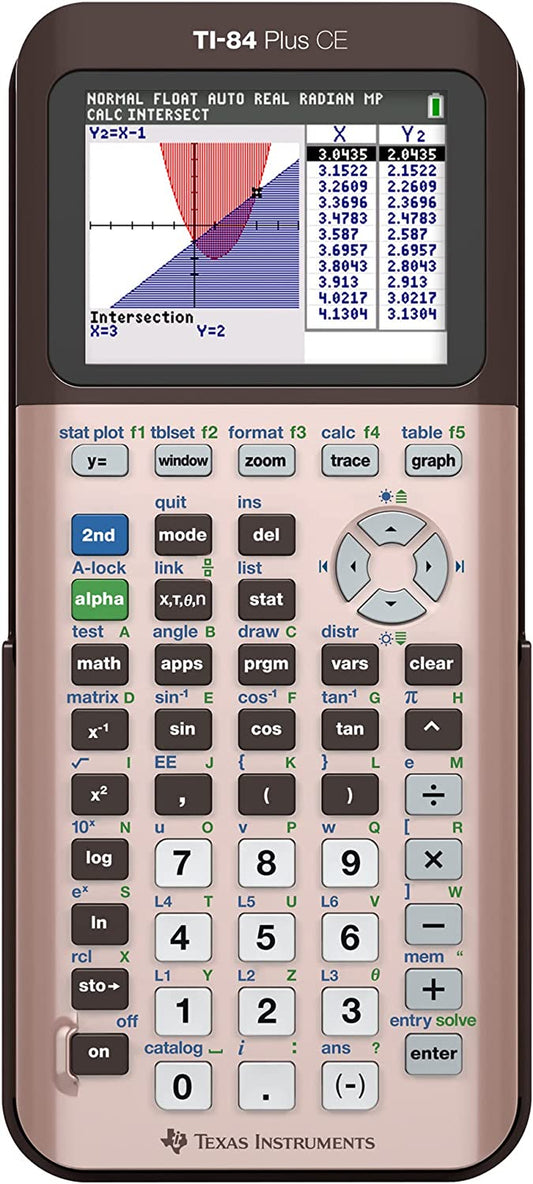 TI-84 plus CE Color Graphing Calculator, Rose Gold (Metallic)
