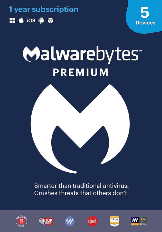 Premium 4.5 Latest Version Antivirus Software | 5 Device 1 Year (PC, Mac, Android) [Software_Key_Card]