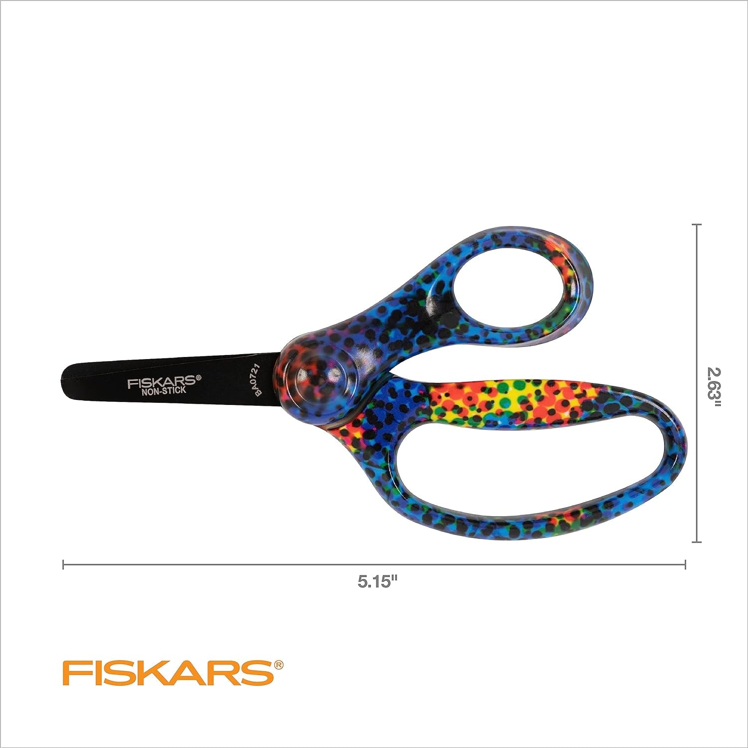 ® Designer Non-Stick Blunt-Tip Kids Scissors, Bright Pixels (5 In.)
