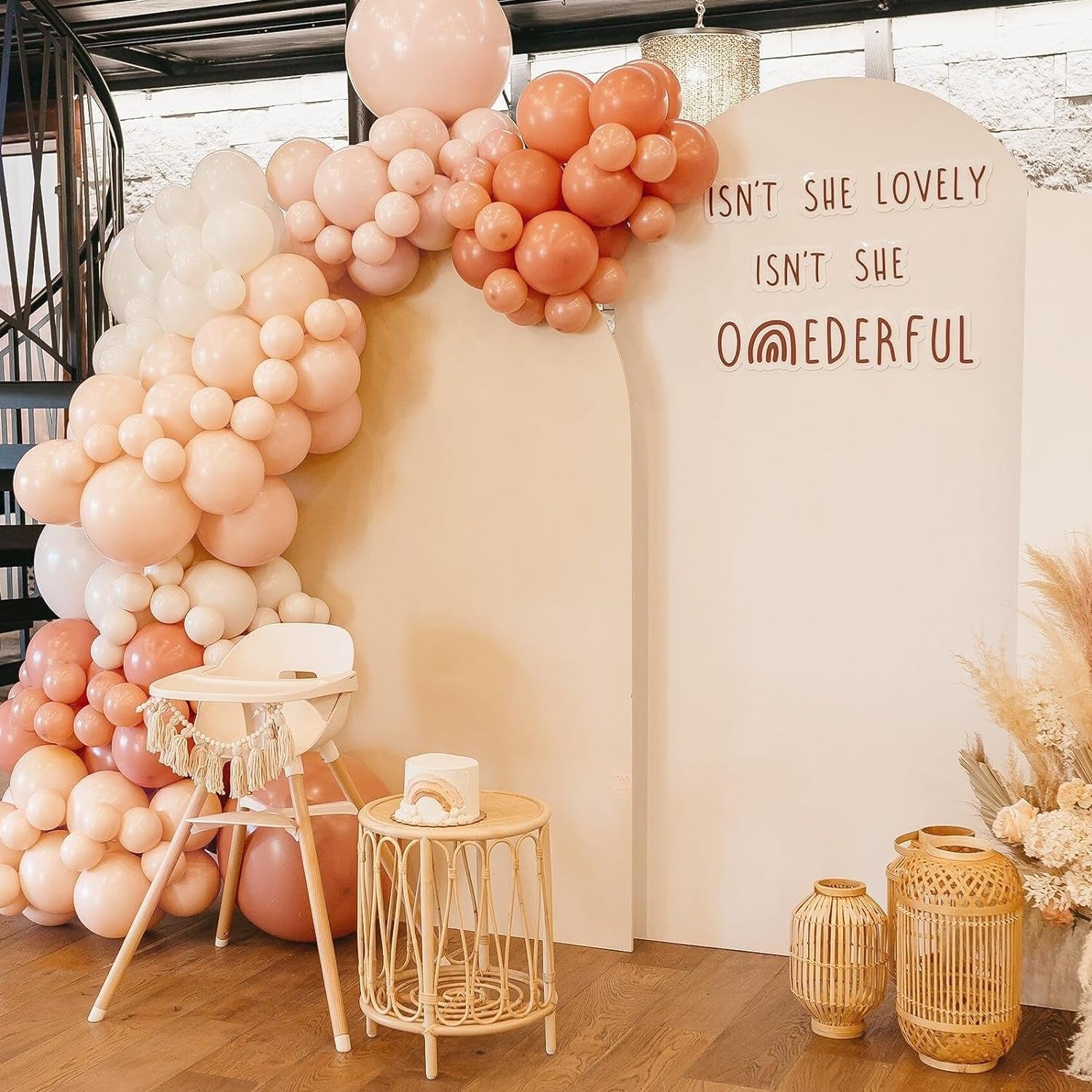 129Pcs Pastel Orange Balloons Different Sizes 18 12 10 5 Inch Latex Balloon Garland Arch for Party Decoration Birthday Gender Reveal Wedding Anniversary Baby Shower Party Supplies