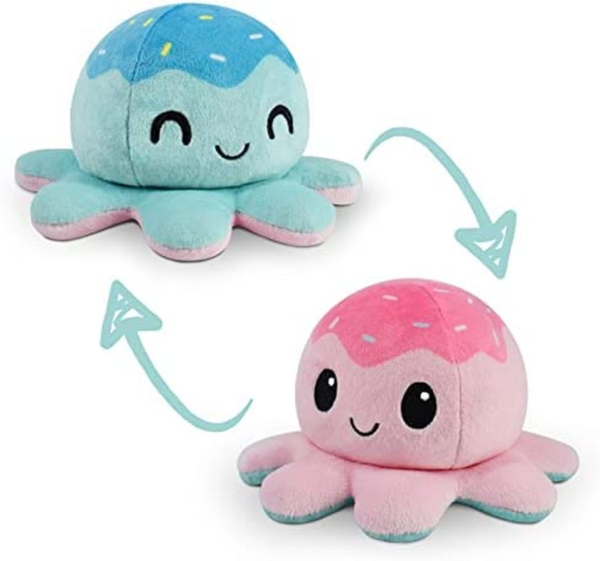 - the Original Reversible Octopus Plushie - Ice Cream - Cute Sensory Fidget Stuffed Animals That Show Your Mood