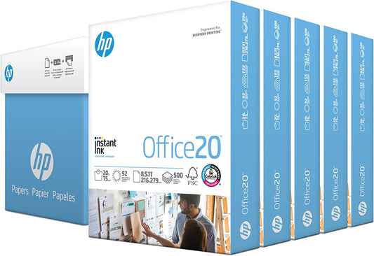 | 8.5 X 11 Paper | Office 20 Lb | 5 Ream Case - 2500 Sheets | 92 Bright | Made in USA-FSC Certified | 112150C
